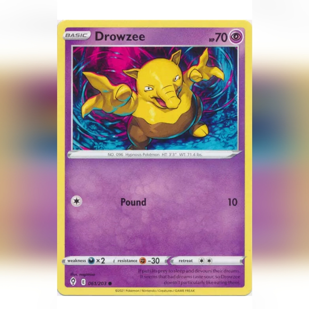 Drowzee Pokemon Card 🔥 70 HP 🟡 061/203